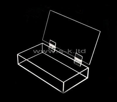 Acrylic box with hinged lid