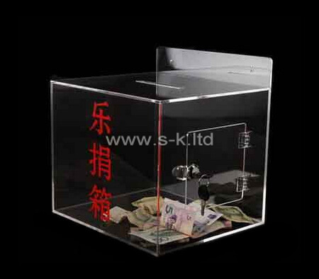 Clear acrylic donation box