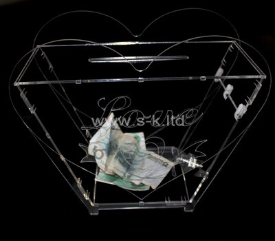 Clear donation collection box