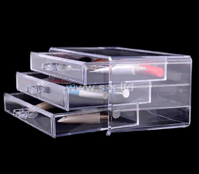 Clear plastic drawer organizer for makeup