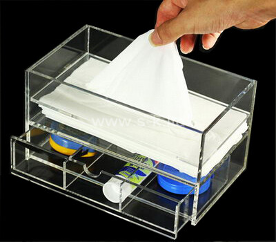 Clear tissue box holder