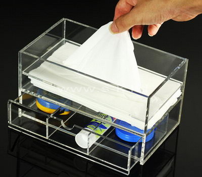 clear tissue box holder