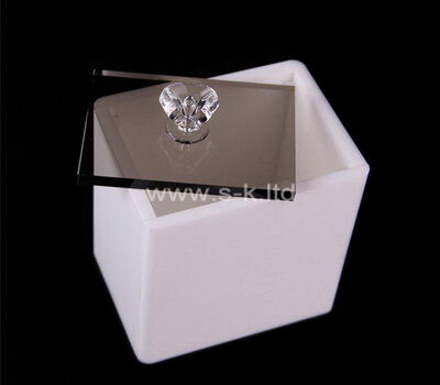 White plastic box with lid