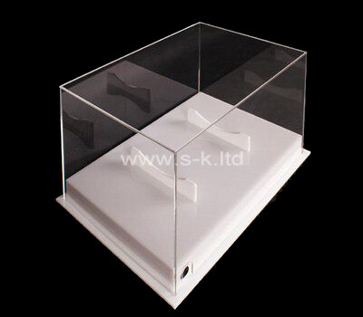 Transparent plexiglass display case