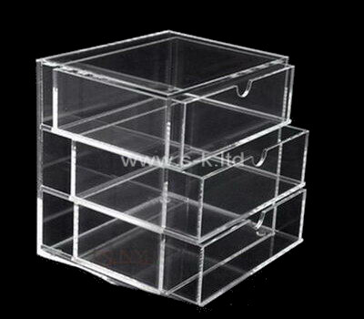 Clear plastic drawer box
