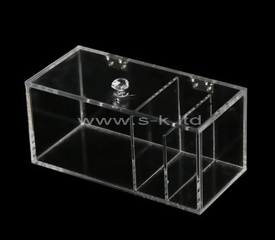 clear acrylic 3 compartment box