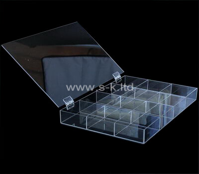 Acrylic 16 compartment storage box