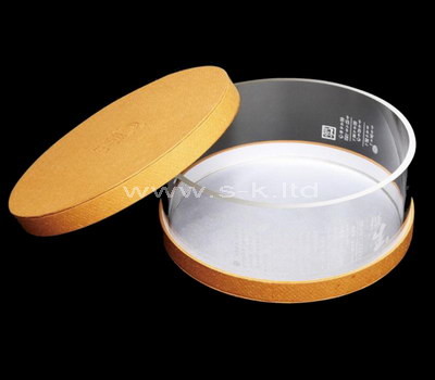 acrylic round box with lid