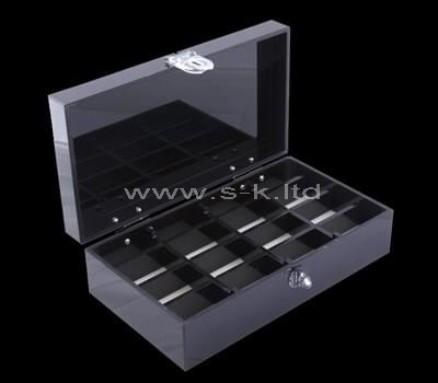 black storage box with lid