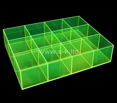 Green 12 compartment plastic storage box