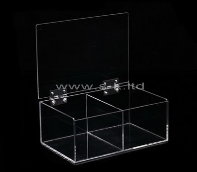 clear 2 compartment box