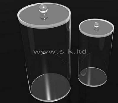 Clear round acrylic box