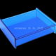 blue plastic organizer box