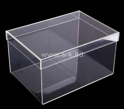 Clear plastic box with lid storage
