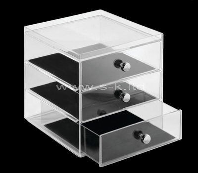 acrylic three drawer storage