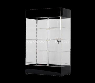 perspex lockable display cabinet