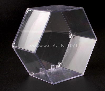 lucite hexagon display case