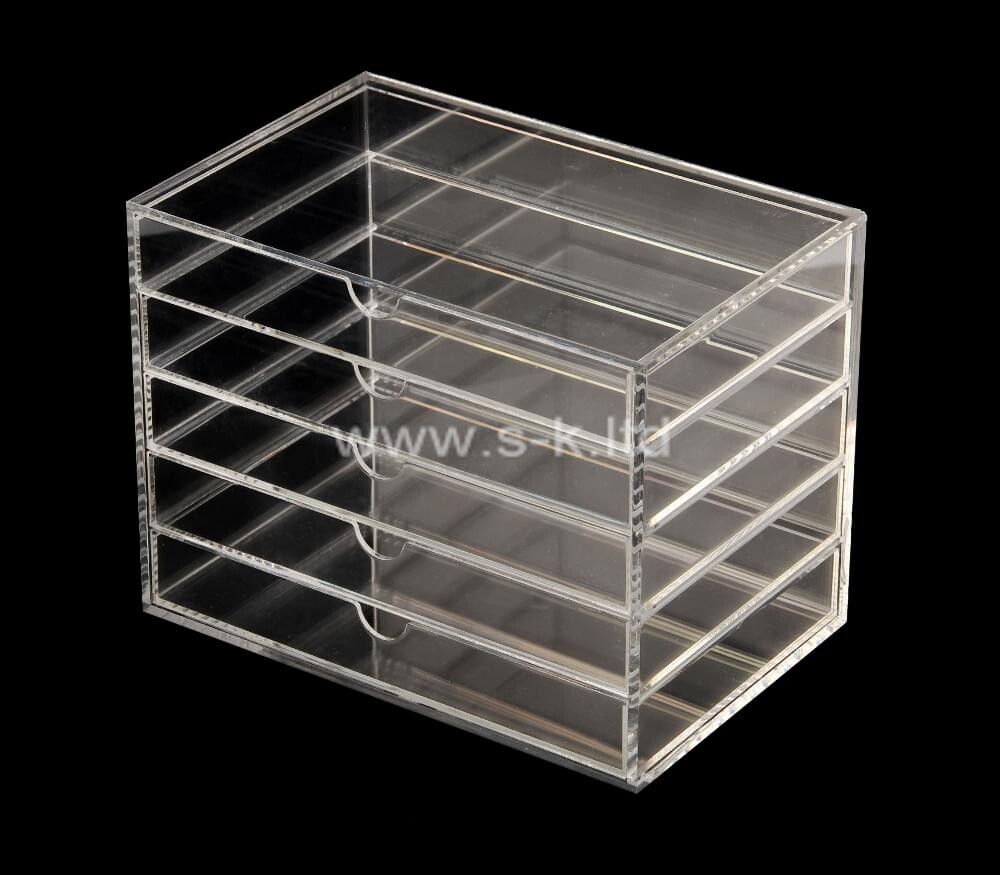 Plastic drawer storage unit