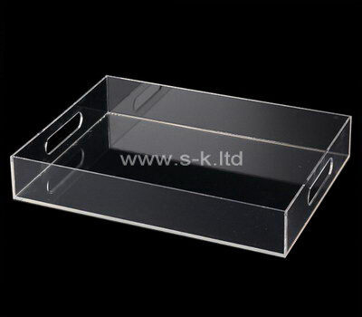 Clear acrylic serving tray with handles