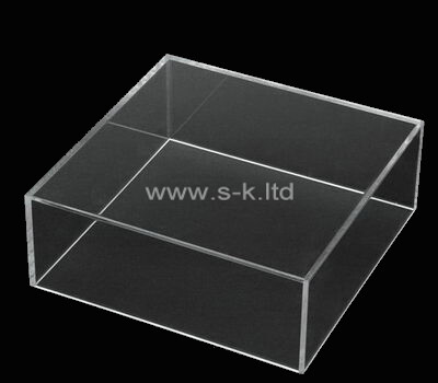 Clear plastic storage boxes