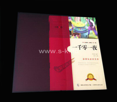 Boîtier de livre en acrylique rouge