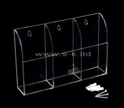 Wall mounted clear acrylic 3 grid display box