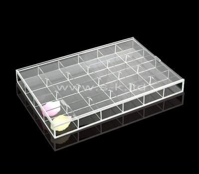 24 grids clear acrylic jewelry organizers with lid