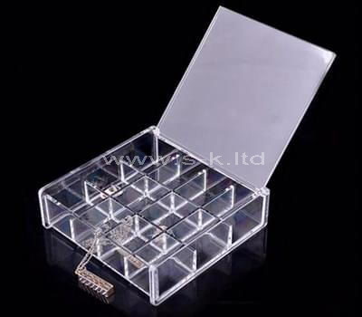 12 grids acrylic organizer box with lid