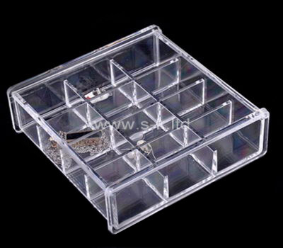 12 grids clear acrylic organizer with lid