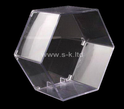 Octagon clear acrylic display case
