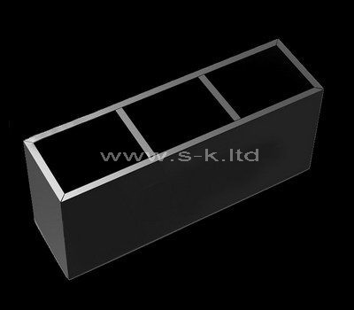 Black acrylic 3 grids display cases