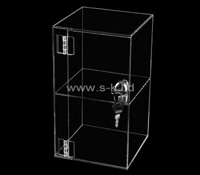 Small clear acrylic display case with lock