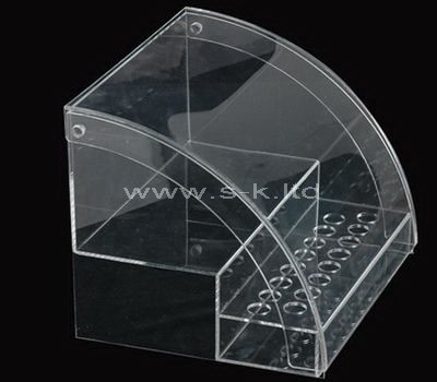2 tiered clear acrylic display cabinet