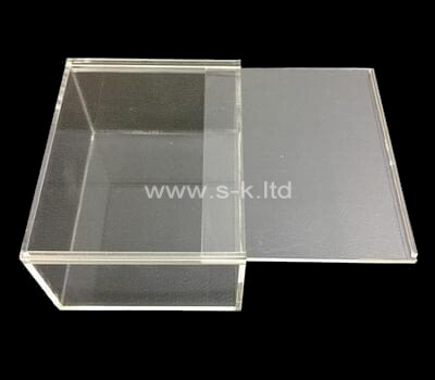Custom design small clear acrylic sliding box