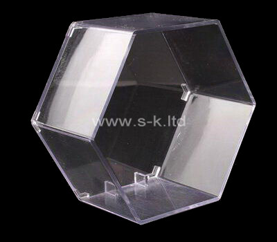 Custom design hexagon clear acrylic display case