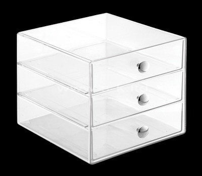 Custom design clear acrylic cosmetic 3 drawers organizer