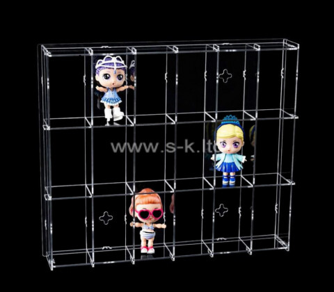 Custom design 3 tiered narrow clear acrylic display case