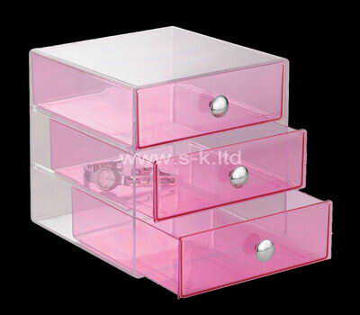 Custom design 3 drawers acrylic organiser