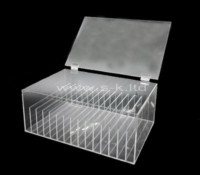 Custom design multi grids acrylic file organizer box