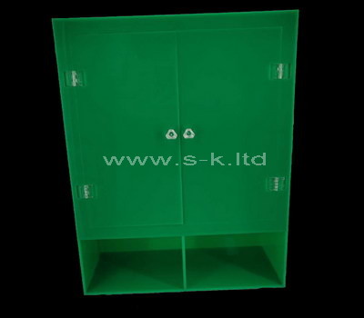 Custom design green acrylic cabinet with door