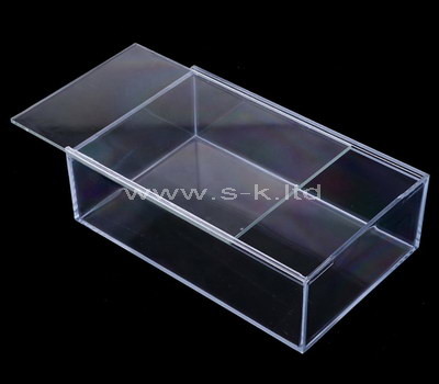 Custom clear acrylic sliding lid box