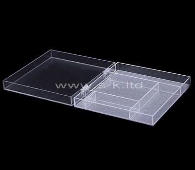 Custom clear acrylic flat box with lid