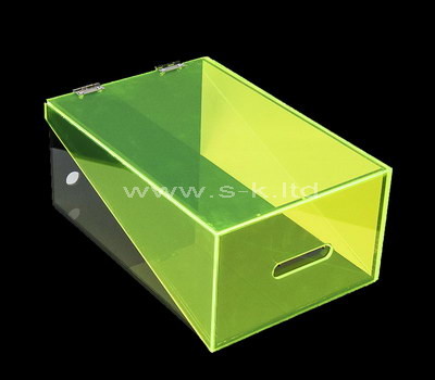 Custom clear acrylic shoe storage box