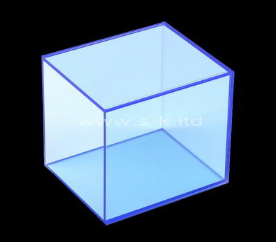 Custom square blue acrylic box