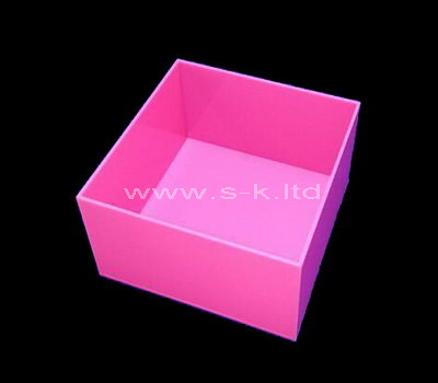 Custom 5 sided pink acrylic box