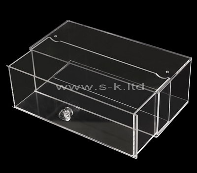 Custom clear acrylic drawer box