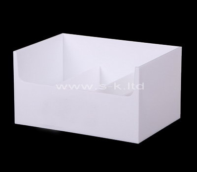 Custom white acrylic organizer box
