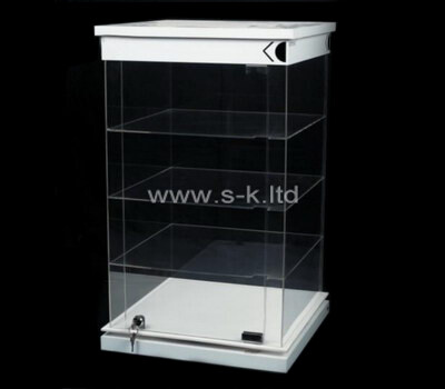 Custom 4 tiered acrylic locking cabinet