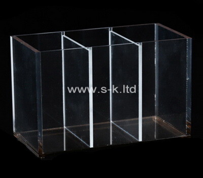 Custom 3 grids clear plexiglass storage boxes