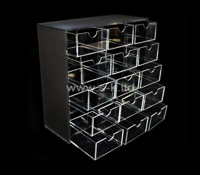 Custom clear acrylic 15 drawers organizers